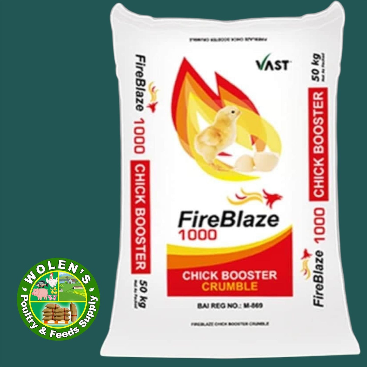 FireBlaze 1000 - Chicken Booster Crumble 50 kg