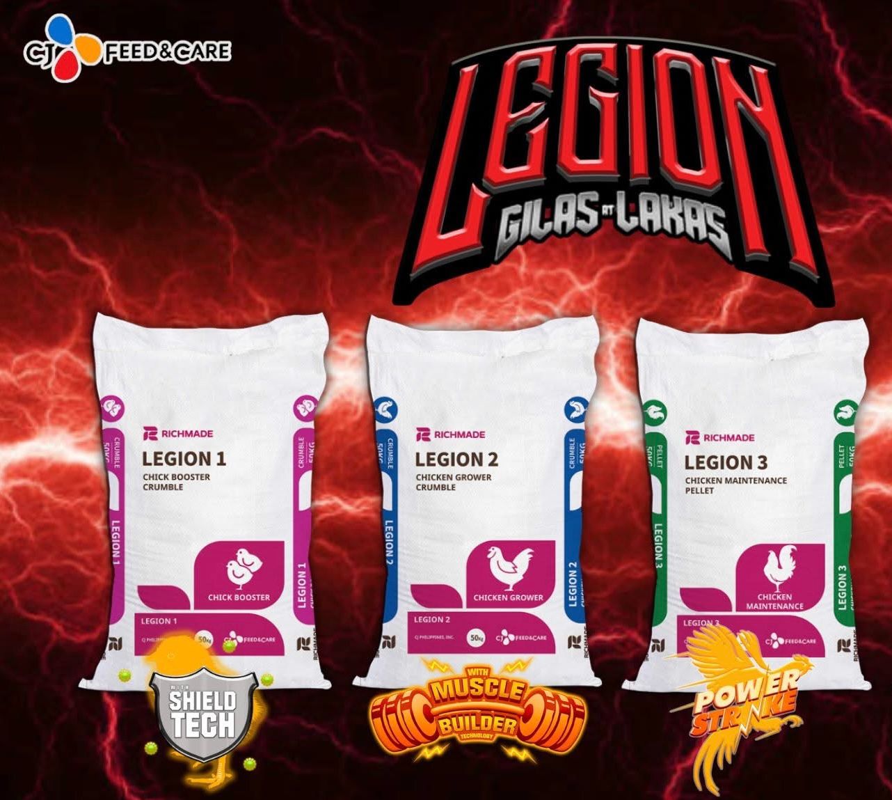 CJ Richmade Legion Chick Booster / Grower / Maintenance